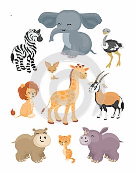 African animals set